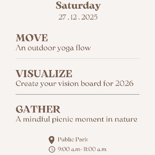 Yoga & Vision Board Picnic at the park