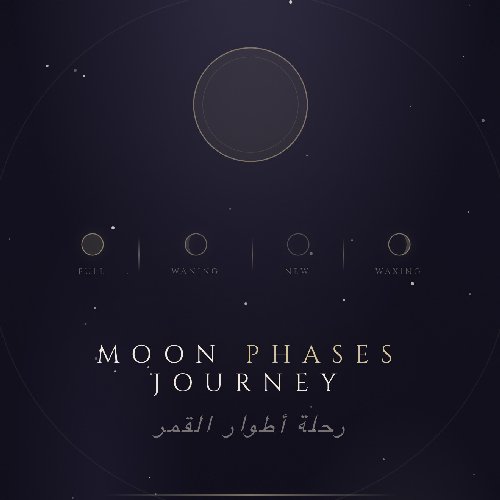 Moon phases journey 🌑🌘🌗🌖🌕🌔🌓🌒🌑
